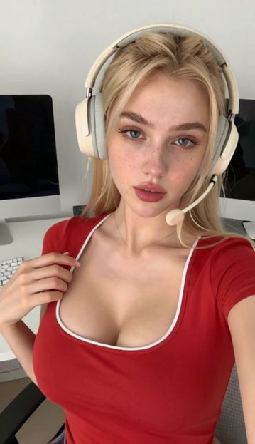 Gamer girl takes cock at her desk - Before